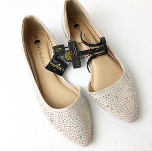NWT SZ 9 Big Budda Sparkle Flats